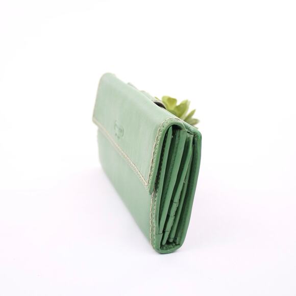 Coach Vintage Green Leather Turnlock Wallet - Picture 3 of 10